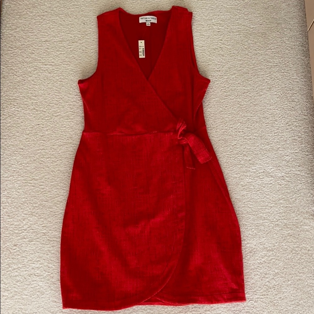 ⭐️Madewell crosshatch side-tie dress